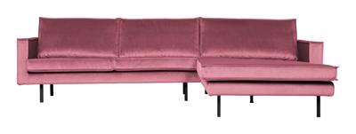BePureHome Loungebank 'Rodeo' Rechts, Velvet, kleur Roze