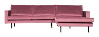 BePureHome Loungebank 'Rodeo' Rechts, Velvet, kleur Roze