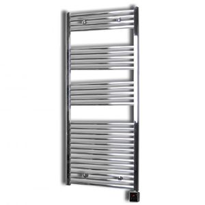 Sanicare elektrische design radiator 60x172cm chroom met Bluetooth en thermostaat links chroom