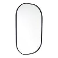 Fragix Iris Spiegel Ovaal - Zwart - Metaal - 80x50