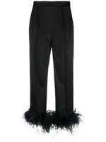 STYLAND pantalon court à ornement de plumes - Noir