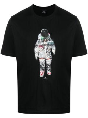 PS Paul Smith Katoenen T-shirt met print - Zwart