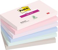 Post-it Super Sticky notes Soulful, 90 vel, ft 76 x 127 mm, geassorteerde kleuren, pak van 6 blokken - thumbnail