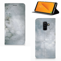 Bookcase Samsung Galaxy A6 Plus (2018) Painting Grey