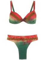 Amir Slama bikini tie-dye à broderies - Multicolore