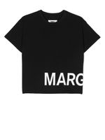 MM6 Maison Margiela Kids t-shirt en coton à logo imprimé - Noir