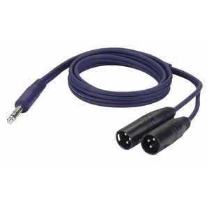 DAP FL36 verloopkabel 1x Stereo jack naar 2x XLR male 150cm