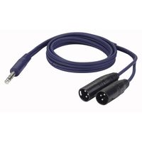 DAP FL36 verloopkabel 1x Stereo jack naar 2x XLR male 150cm