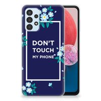 Samsung Galaxy A13 4G Silicone-hoesje Flowers Blue DTMP