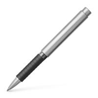 Faber-Castell 148462 - rollerball BASIC metaal, metalen punt: 0,7 mm, schachtkleur: zwart/zilver mat