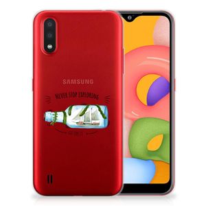 Samsung Galaxy A01 Telefoonhoesje met Naam Boho Bottle