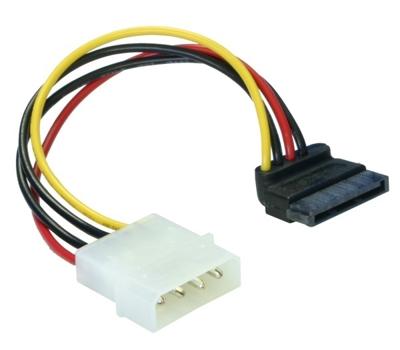 DeLOCK Cable Power SATA HDD > 4pin male – angled Meerkleurig 0,15 m