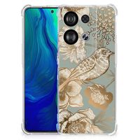 Case voor OPPO Reno8 Vintage Bird Flowers