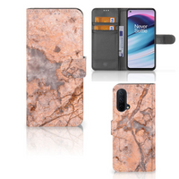 OnePlus Nord CE 5G Bookcase Marmer Oranje - thumbnail