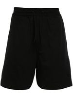 Y-3 logo-print track shorts - Noir