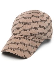 Balenciaga casquette à imprimé monogrammé - Marron