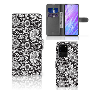 Samsung Galaxy S20 Ultra Hoesje Black Flowers