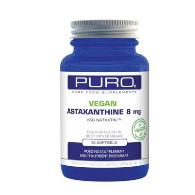 Puro Vegan Astaxanthine 8 mg Capsules 60Stuks Puro Vegan Astaxanthine 8 mg Capsules 60Stuks
