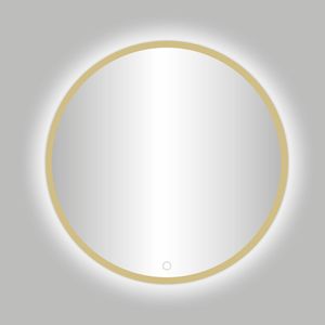 Badkamerspiegel Best Design Venetie Nancy LED Verlichting 140x140 cm Rond Mat Goud