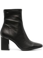 DKNY bottines à plaque logo - Noir