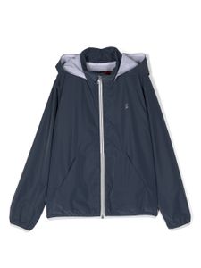 Herno Kids veste zippée à capuche - Bleu