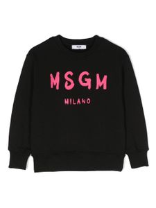 MSGM Kids sweat à logo imprimé - Noir