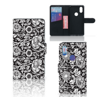 Xiaomi Mi Mix 2s Hoesje Black Flowers - thumbnail