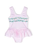 Chiara Ferragni Kids maillot de bain Eyelike à volants - Rose - thumbnail