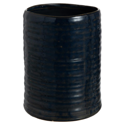 J-Line Vaas Oneffen Keramiek Blauw 15,5x15,5x20 J-Line Vaas Oneffen Keramiek Blauw 15,5x15,5x20