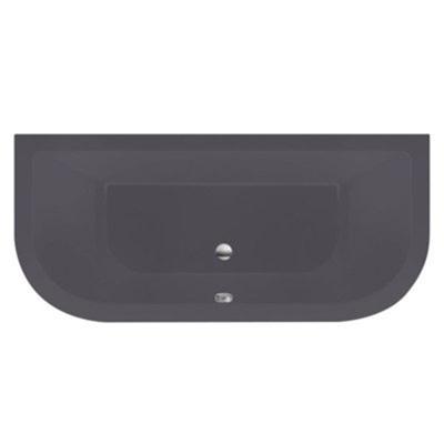 Ligbad Inbouw Half Vrijstaand Xenz Principe Basic 1-2 Persoons Duobad 80x180x50cm Acryl Antraciet Mat met Poten