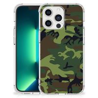 iPhone 13 Pro Max Doorzichtige Silicone Hoesje Army Dark - thumbnail