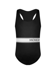 Moncler Enfant logo-embroidered racerback swimsuit - Gris