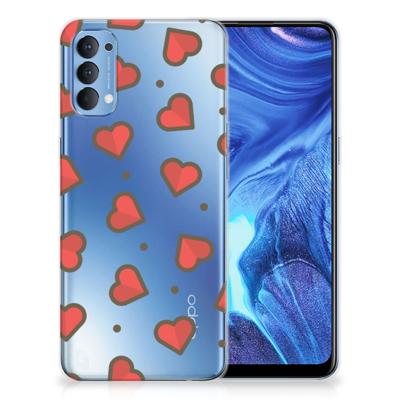 OPPP Reno 4 TPU bumper Hearts