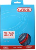 Elvedes Schakel kabelkit ATB / race compleet rood (in doosje) - thumbnail