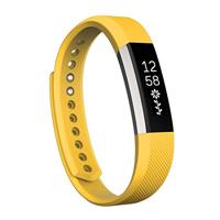 By Qubix - Compatible met Fitbit Alta siliconen bandje, Maat: Large, Lengte: 22CM - Geel - Compatible fitbit bandje