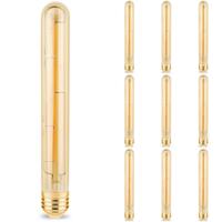 Voordeelpak 10x Dimbare Amber LED Buizenlamp E27 Filament 6W 2200K