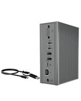 ICY BOX USB-C Docking Station (16-in-1) voor 3 monitoren (2x HDMI, 1x VGA), 7-poorts USB-hub, 55W Power Delivery, Gigabit Ethernet, aluminium, IB-DK2262AC