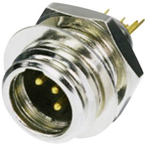 Rean AV RT4MP Miniatuur-XLR-connector Stekker, inbouw verticaal Aantal polen: 4 Zilver 1 stuk(s)