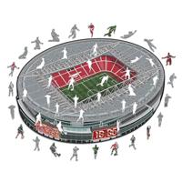 Iconic Puzzles, Arsenal FC Emirates Stadium, 100% eco-duurzame houten puzzel met officiële licentie, maat M, 270 stukjes