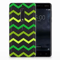 Nokia 5 TPU bumper Zigzag Groen - thumbnail