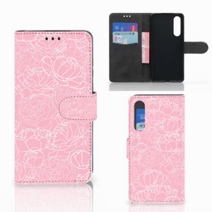 Huawei P30 Hoesje White Flowers