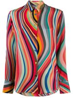 PS Paul Smith chemise imprimée en soie - Rose