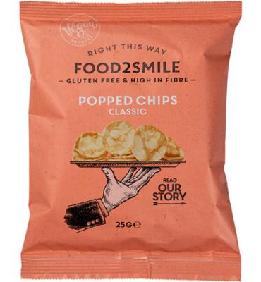 Food2smile Food2smile Popped Chips Classic Glutenvrij Lactosevrij (25g)