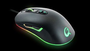 QPAD DX80 Gaming-muis USB Optisch Zwart, RGB 7 Toetsen 1000 dpi, 1600 dpi, 2400 dpi, 3200 dpi, 5000 dpi, 8000 dpi Verlicht