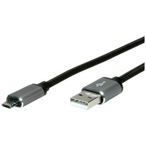 ROLINE 11.02.8772 USB-kabel USB 2.0 3 m USB A Micro-USB B Zwart