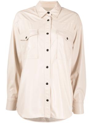 MARANT ÉTOILE Blouse met puntige kraag - Beige
