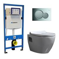 Geberit UP 320 Toiletset – Inbouw WC Hangtoilet Wandcloset – Daley Flatline Geberit Sigma-01 Glans Chroom