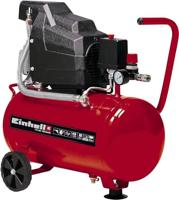 Einhell Compressor TC-AC 190/24/8 (1500 W, 8 bar, 24 L tank, olie gesmeerd, terugslagklep en veiligheidsventiel, manometer, snelkoppeling, rubberen voet, wateraflaatplug)