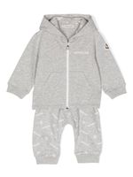 Moncler Enfant survêtement en coton à logo imprimé - Gris