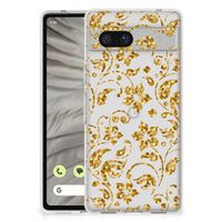 Google Pixel 7A TPU Case Gouden Bloemen - thumbnail